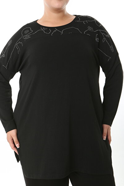 XL Modam ΓΥΝΑΙΚΕΙΟ ΛΥΚΡΑΙΝΟ ΒΙΣΚΟΣ ΜΠΟΥΣΤΟ ΜΕ ΠΕΤΡΑ ΜΑΥΡΟ ΜΕΓΑΛΟ ΜΕΓΕΘΟΣ ΤΟΥΝΙΚ