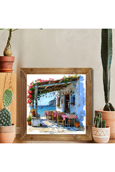 woodhomeworks One Piece Real Wood Framed Decor Τραπέζι τετράγωνο