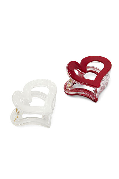 R&B 2 Pack Heart Hair Claw Clips