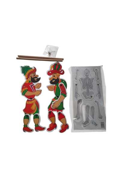 MyClean Karagöz Hacivat Kukla Oyunu+ Kartondan Eğlenceli İskelet Adam
