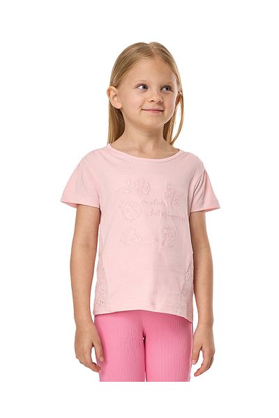 R&B Embroidered T-Shirt with Crew Neck and Short Sleeves