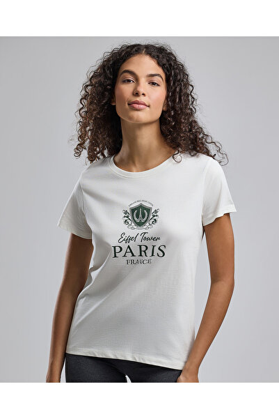 R&B Printed T-Shirt with Crew Neck and Short Sleeves