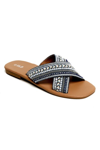 R&B Woven Flat Sandals