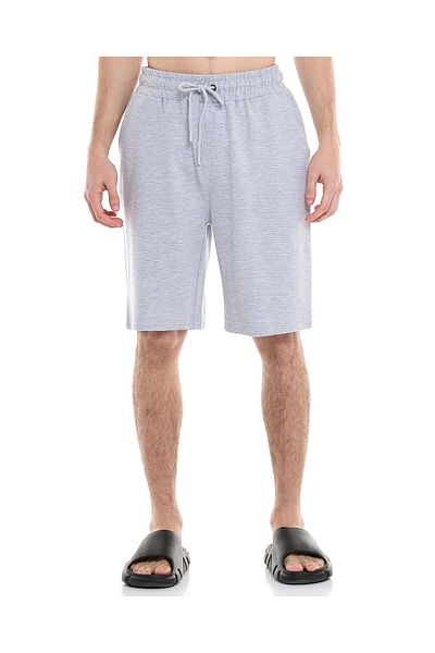 R&B Ribbed Sleep Shorts with Drawstring Waist