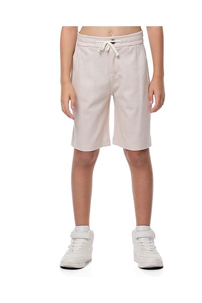 R&B Textured Shorts with Drawstring Waist