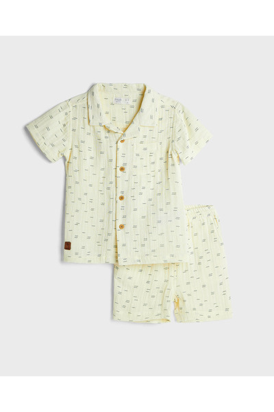 R&B Printed Shirt and Shorts Set