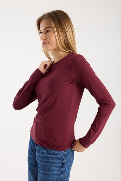 G-FOX Women's Long Sleeve Round Neck Modal Blend Stretchy Blouse – Comfortable Stylish Casual 3006