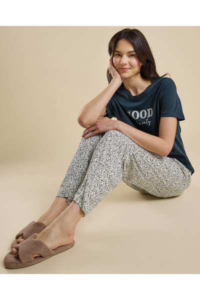 R&B طقم بيجامة مطبوع