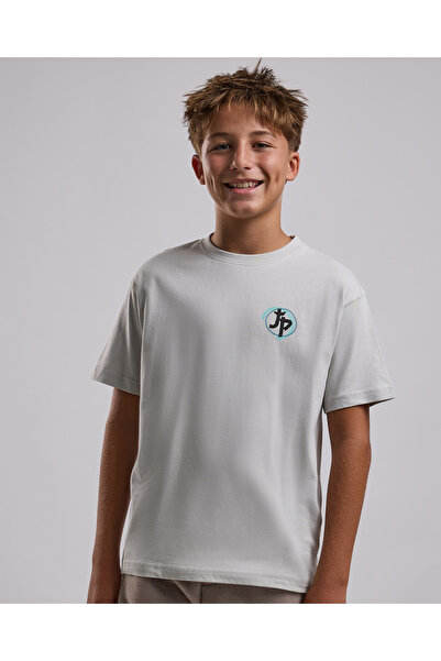 R&B Printed T-Shirt with Crew Neck and Short Sleeves