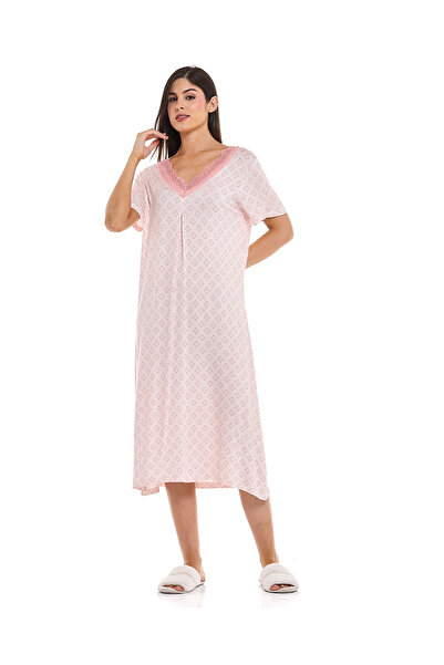 R&B Printed V-Neck Nightdress