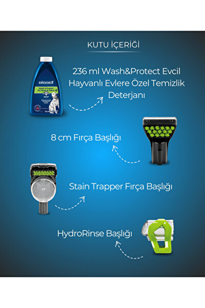 Bissell Pet Pro Plus – Evcil Dostlara Özel Güçlü Halı ve Koltuk Temizleme Makinesi