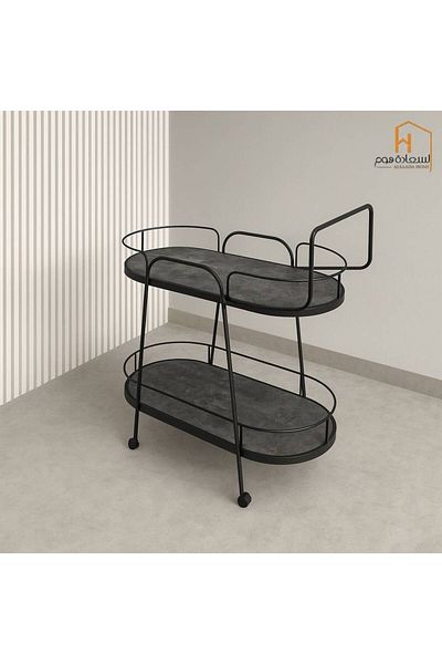 Al Saada Home Limited Quantity Serving Cart - Grey