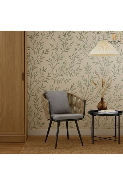 Al Saada Home Single Fabric Chair - Beige