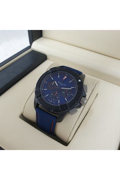 Watch Breitling Men's Watch with Steel Strap, Chronograph Battery and Accessories
