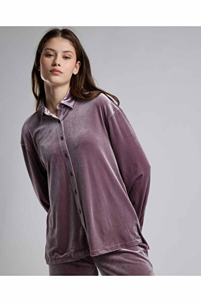 R&B Solid Shirt with Classic Collar and Long Sleeves