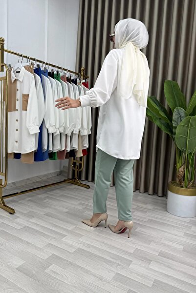 Mercan Part Detail Scuba Crepe Fabric Set of 2