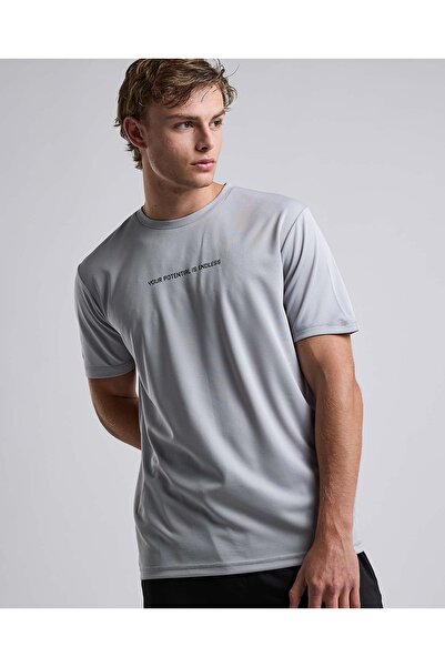 R&B Printed Active T-Shirt with Short Sleeves