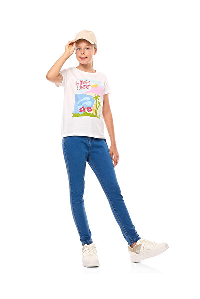 R&B بنطال جينز مغسول بقصّة Slim Fit مع أزرار للإغلاق