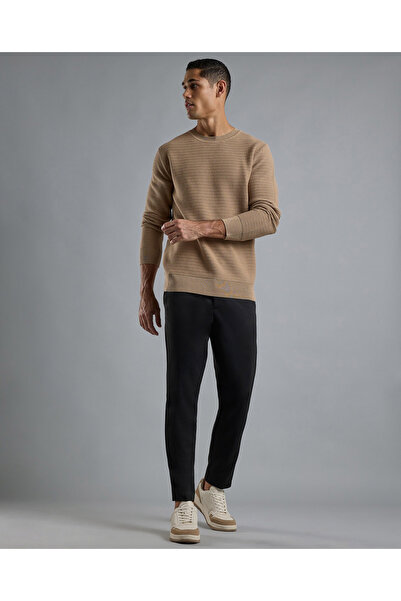 R&B بنطلون محبوك منسوج مع أزرار للإغلاق