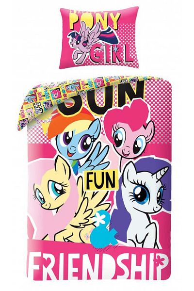 MY LITTLE PONY Fun bedding set 140×200cm, 70×90 cm