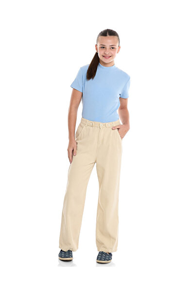R&B Solid Straight Fit Jeans with Button Closure