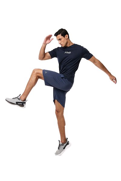 R&B Textured Active Shorts with Elastic Waist
