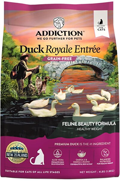 Addiction كيس طعام القطط الجاف من داك رويال، وزن 4 أرطال