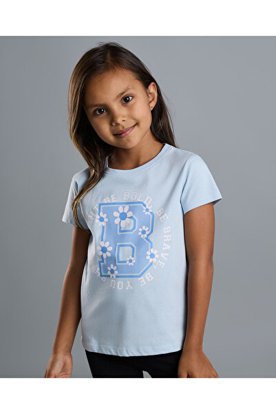 R&B تي شيرت مطبوع برقبة دائرية وأكمام قصيرة