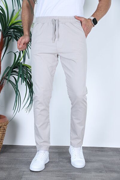 MYRAB DENİM Men's Regular Linen Look Jogger Pants