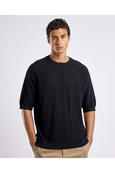 R&B تي شيرت مزخرف برقبة دائرية وأكمام قصيرة