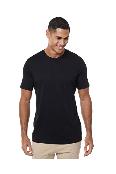 R&B Solid T-Shirt With Crew Neck And Short Sleeves