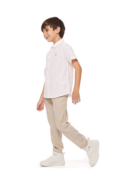 R&B Textured Straight Fit Trousers