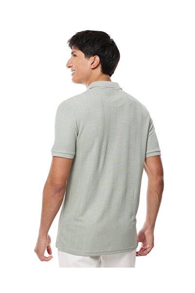 R&B Knitted Polo T-Shirt with Short Sleeves