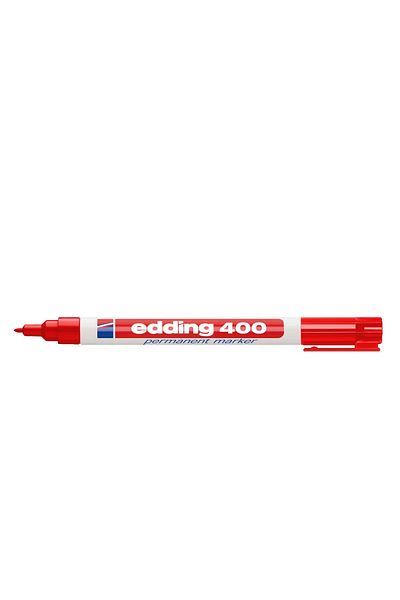 Edding 400 Permanent Marker – Red, 1 mm Fine Tip