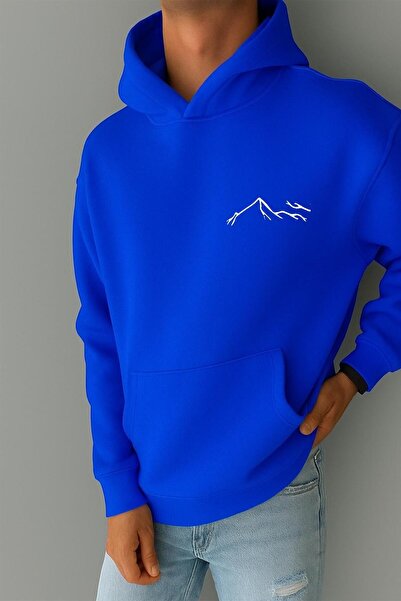 DM DOLCE MORE سترة رياضية مطبوعة بنقشة جبلية من القطن الممشط بثلاثة خيوط