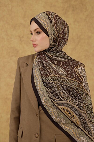 İpekhan Soft Shawl Black Water Green 3053-17