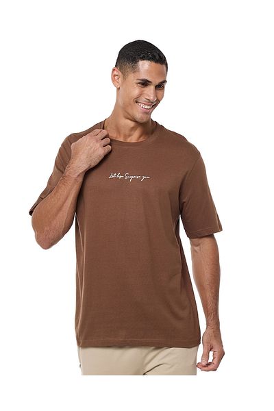 R&B Print Detail T-Shirt With Crew Neck And Short Sleeves