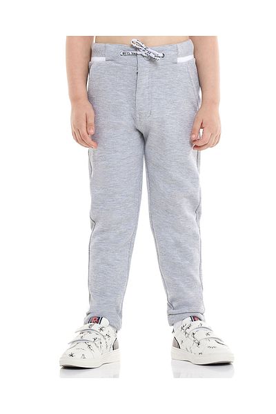 R&B Solid Trousers with Button Closure