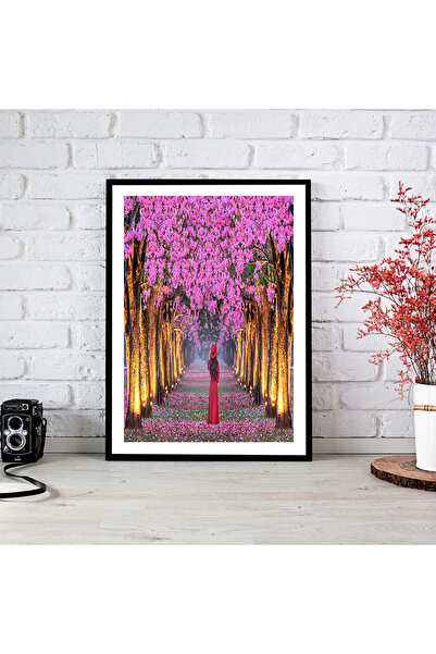 woodsia Tablou cu poster din lemn MDF cu aspect de cadru dintr-o singură bucată NEMD TEK0316