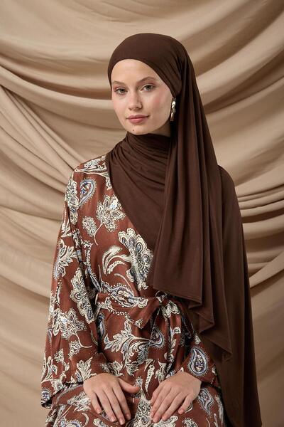 Silk Home Premium Penye Şal 65002-08 Kahverengi