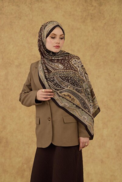 İpekhan Soft Shawl Black Water Green 3053-17