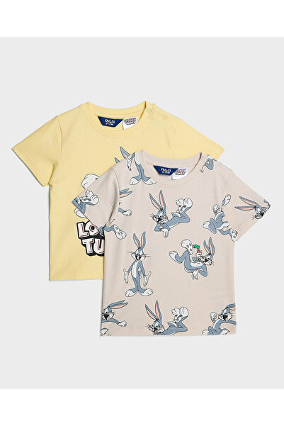 R&B 2 Pack Bugs Bunny Printed T-Shirts with Short Sleeves
