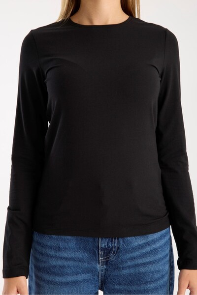 G-FOX Women's Long Sleeve Round Neck Modal Blend Stretchy Blouse – Comfortable Stylish Casual 3006