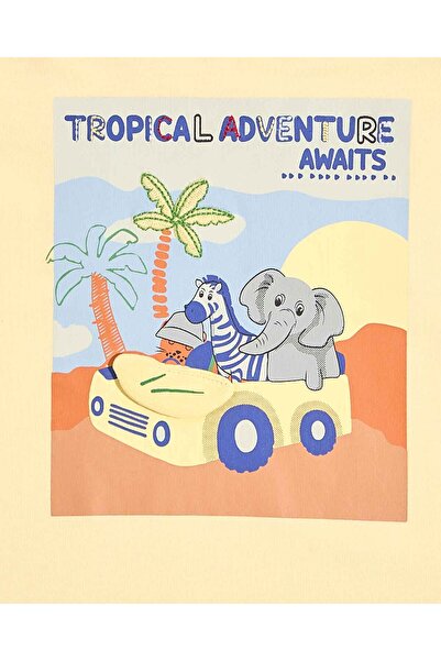 R&B Appliqued T-Shirt with Crew Neck and Short Sleeves