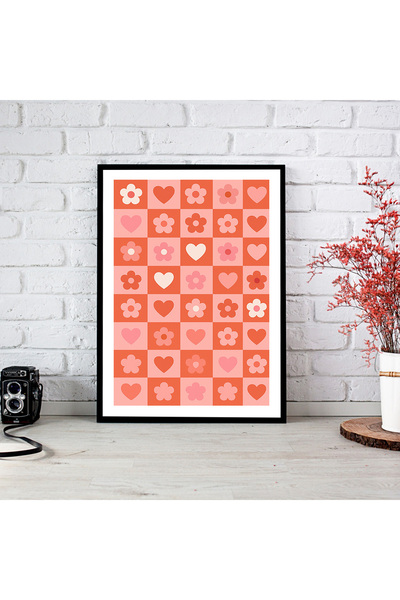 woodsia Tablou cu poster din lemn MDF cu aspect de cadru dintr-o bucată LVMD ...