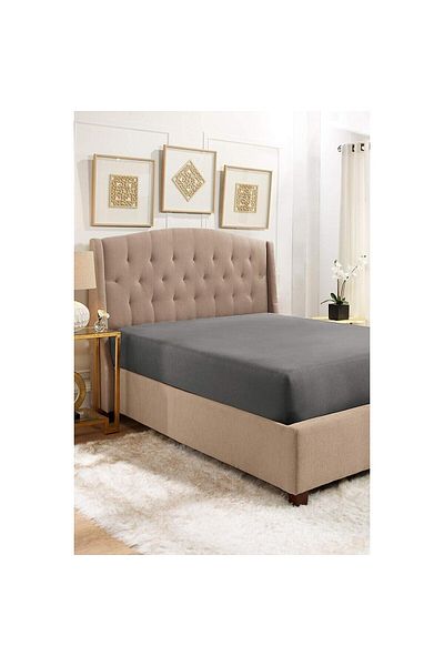 MERTİM Solid Color Fitted Sheet Without Elastic for Battal and Large Beds 240X260 cm