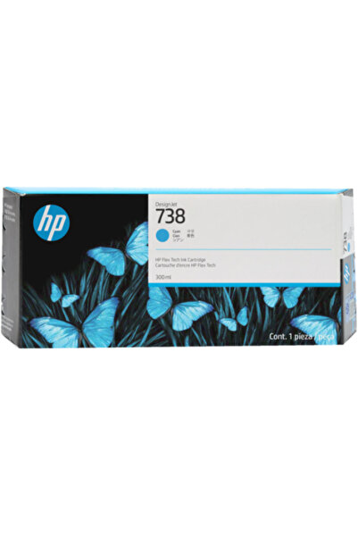 HP 738, cartuș de cerneală de 300 ml (cian)