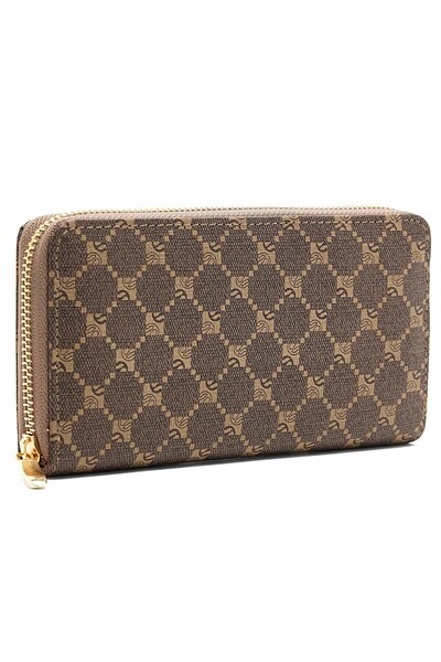 R&B Patterned Zip-Around Wallet