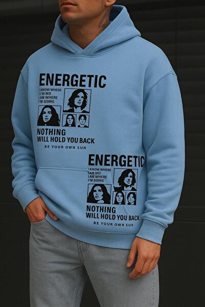 DM DOLCE MORE Sweatshirt cu imprimeu energetic din bumbac pieptănat cu 3 fire