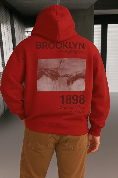 DM DOLCE MORE سترة رياضية مطبوعة من قماش بروكلين الممشط بثلاث خيوط